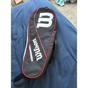 Wilson Tennis Racket Equipment Bag With Adjustable Padded Strap Holds 3 Rackets
